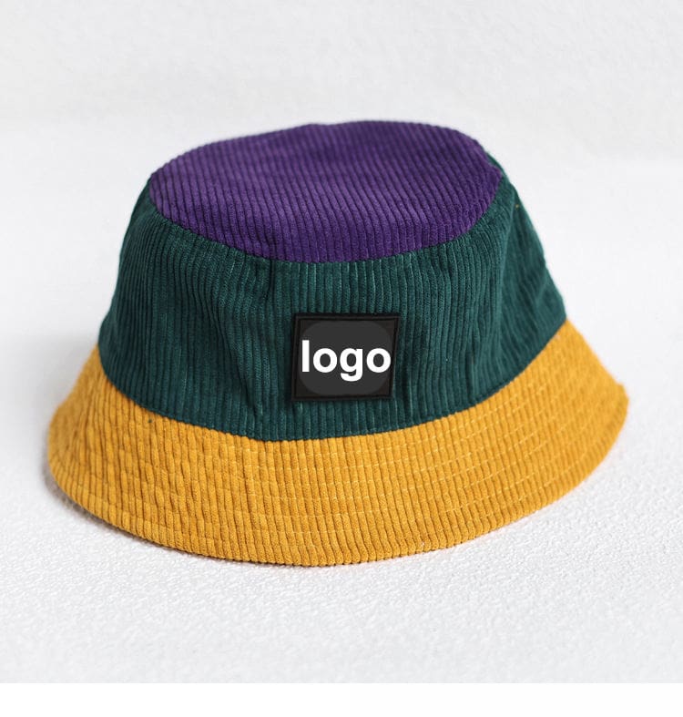 Wholesale custom private label oem logo colorful two tone designer big oversize unisex patchwork warm thin corduroy bucket hat Wholesale custom private label oem logo colorful two tone designer big oversize unisex patchwork warm thin corduroy bucket hat