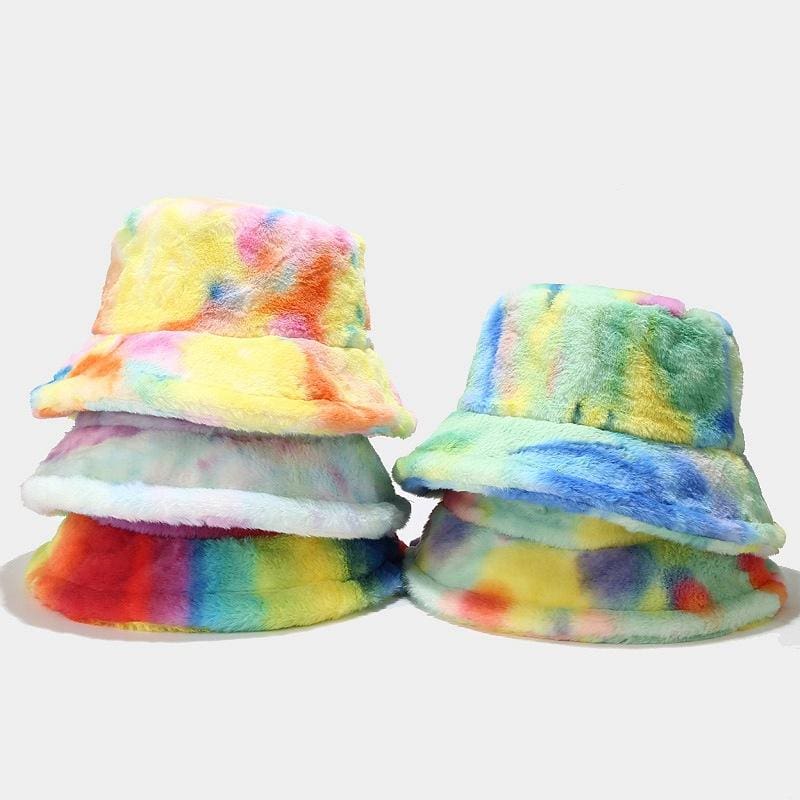 5 colors printed warm plush fuzzy fisherman hat wholesale women winter faux rabbit fur bucket tie die hat 5 colors printed warm plush fuzzy fisherman hat wholesale women winter faux rabbit fur bucket tie die hat