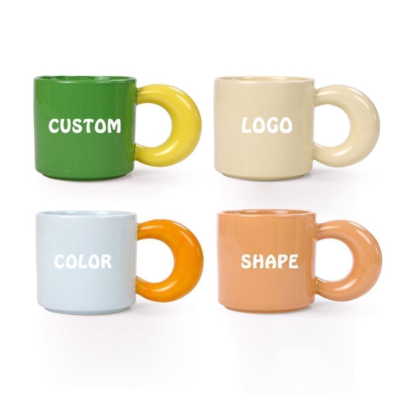 Custom moon hand holds large nordic glaze handgrip coffee mugs ceramic cup with ring handle Custom moon hand holds large nordic glaze handgrip coffee mugs ceramic cup with ring handle