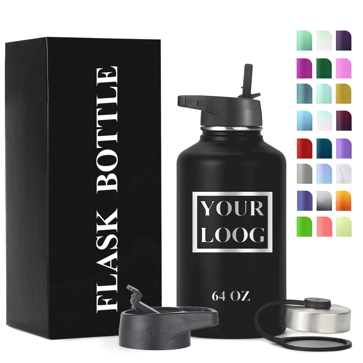 Hot Sale Factory Custom Logo Large Capacity Flask Water Bottle Outdoor Sport Stainless Steel Thermos 64 oz Water Bottle Hot Sale Factory Custom Logo Large Capacity Flask Water Bottle Outdoor Sport Stainless Steel Thermos 64 oz Water Bottle