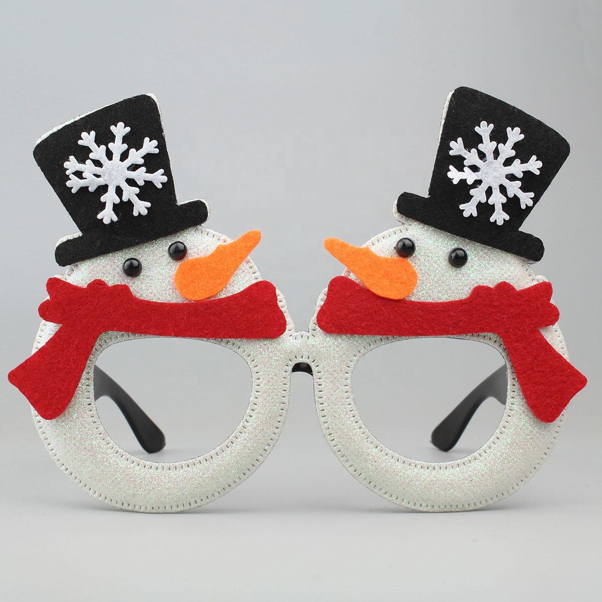 Promotional festival hot sale new design prom cute christmas glasses with snowman shape supplies for christmas holiday Promotional festival hot sale new design prom cute christmas glasses with snowman shape supplies for christmas holiday