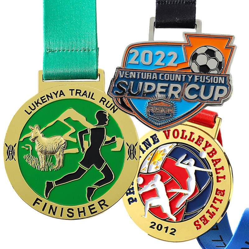 Manufacturer custom medal 3d zinc alloy metal enamel volleyball medal gold silver run running football soccer medals Manufacturer custom medal 3d zinc alloy metal enamel volleyball medal gold silver run running football soccer medals