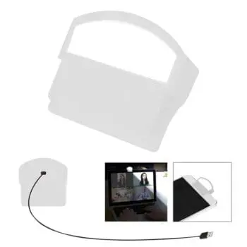 Video light webcam cover