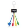 4-in-1 bamboo light up usb cable keychain