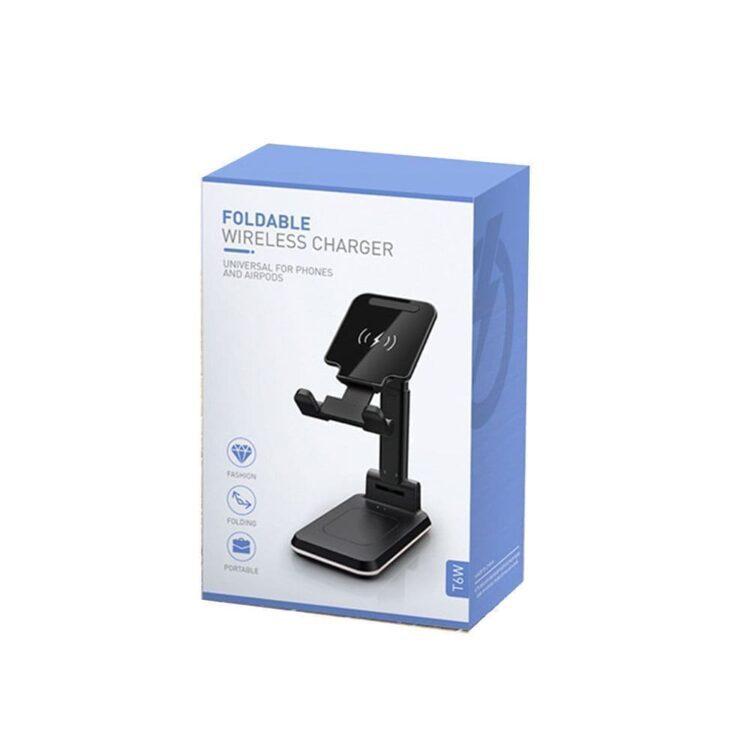 Foldable wireless charging phone stand