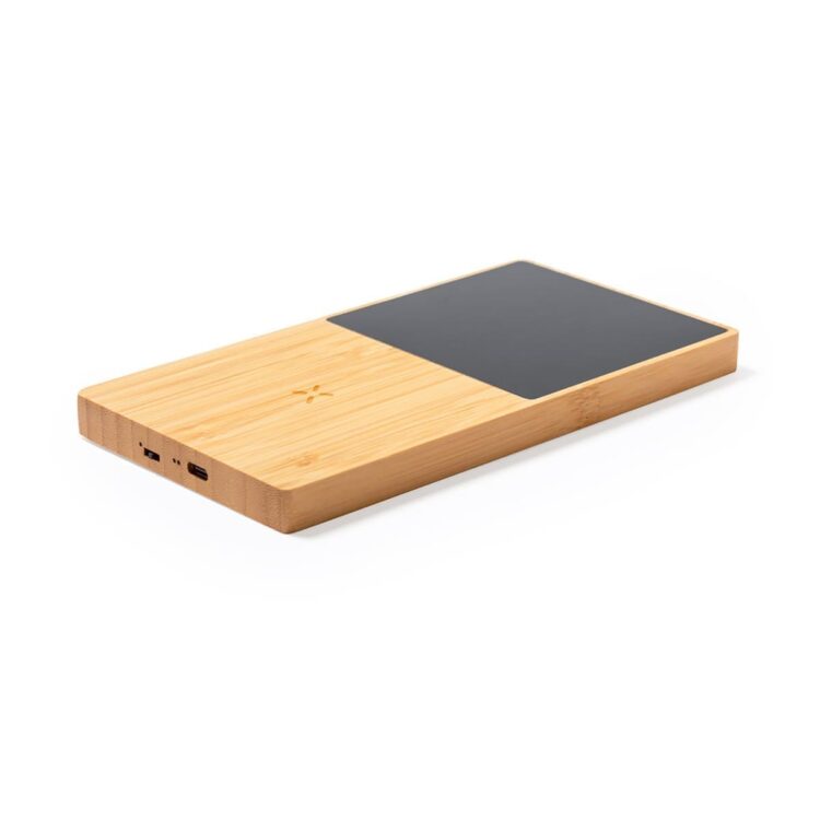 Bamboo wireless charger with cup warmer