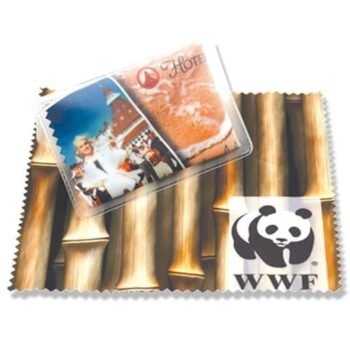 Microfiber full color cloth 6x6 in pouch