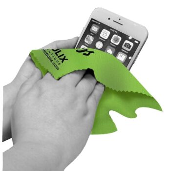 6" x 6" - “onecleanscreen” 100% microfiber rpet recycled polyester cleaning cloth & screen cleaner