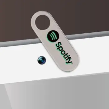 Metal webcam cover swivel