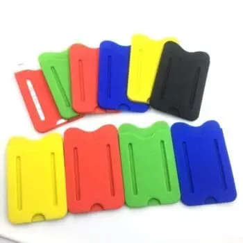 Silicone mobile phone card holder