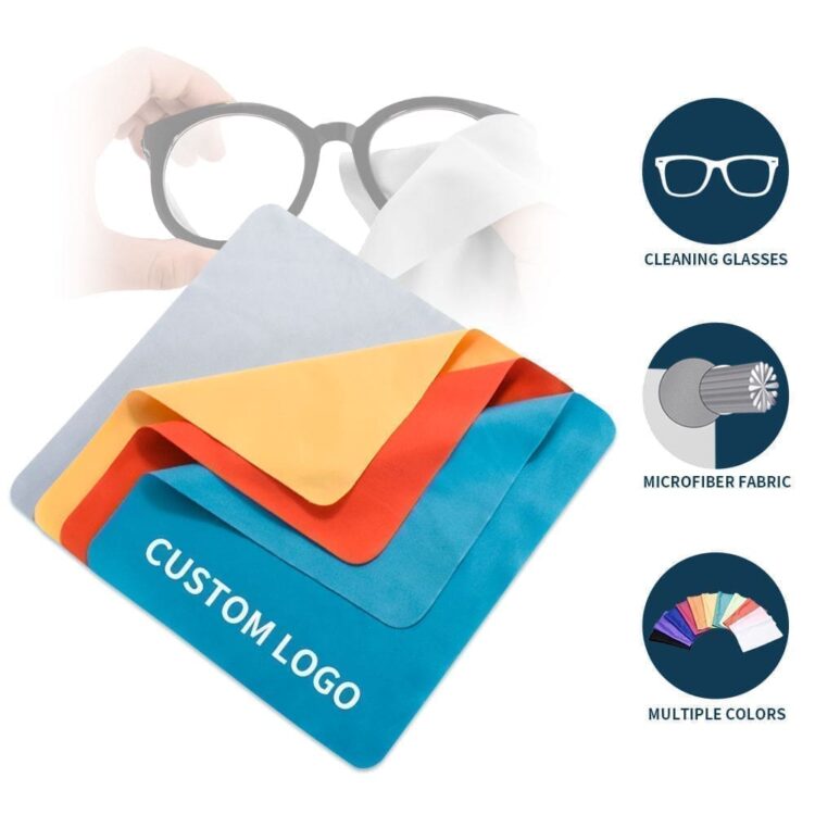 Custom logo eyeglass lens cleaning cloth