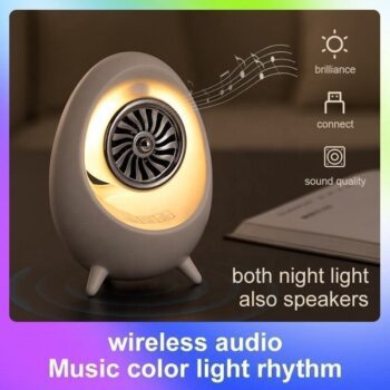 Mini wireless speaker with built-in led lights