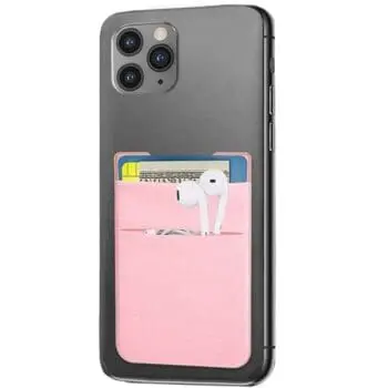Pocket phone card holder sticker