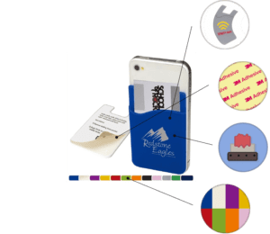 Silicone phone ring buckle card holder