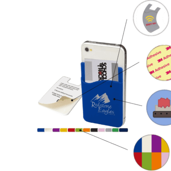 Silicone phone ring buckle card holder