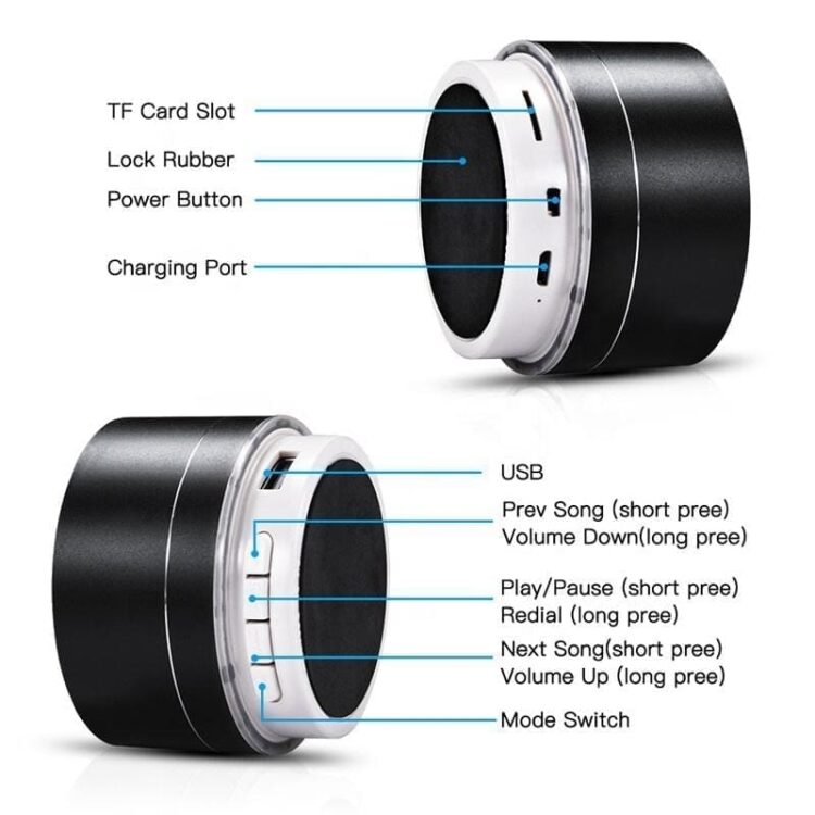 A10 mini wireless led metal speaker