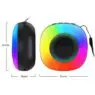 Mini led colorful light rgb rainbow speaker
