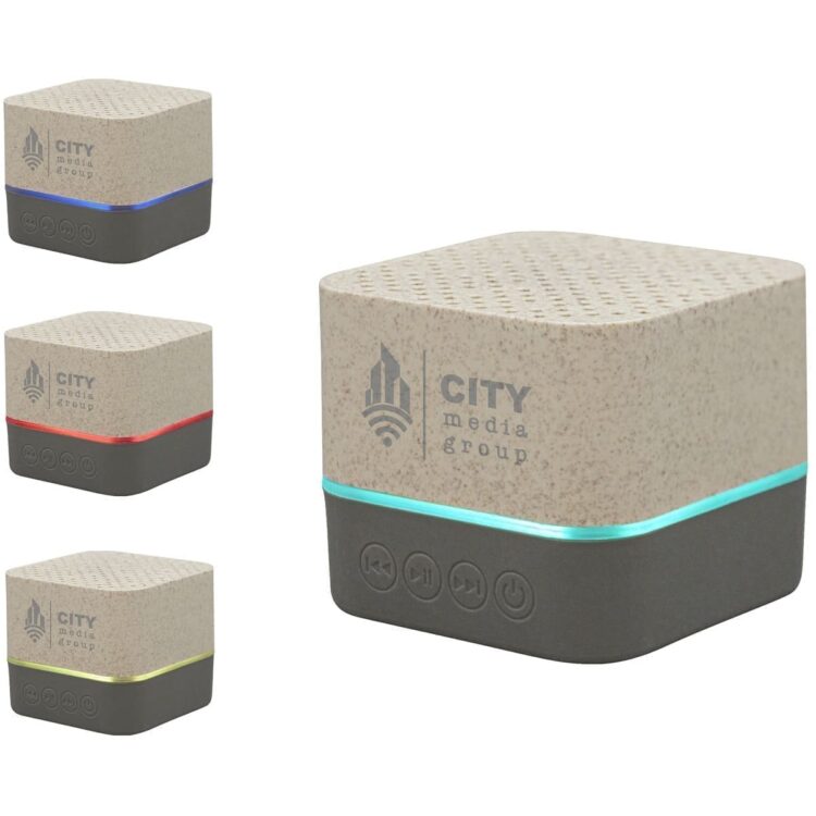 Wheat straw wood wireless speaker