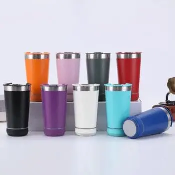 Stainless steel bluetooth audio beer mug