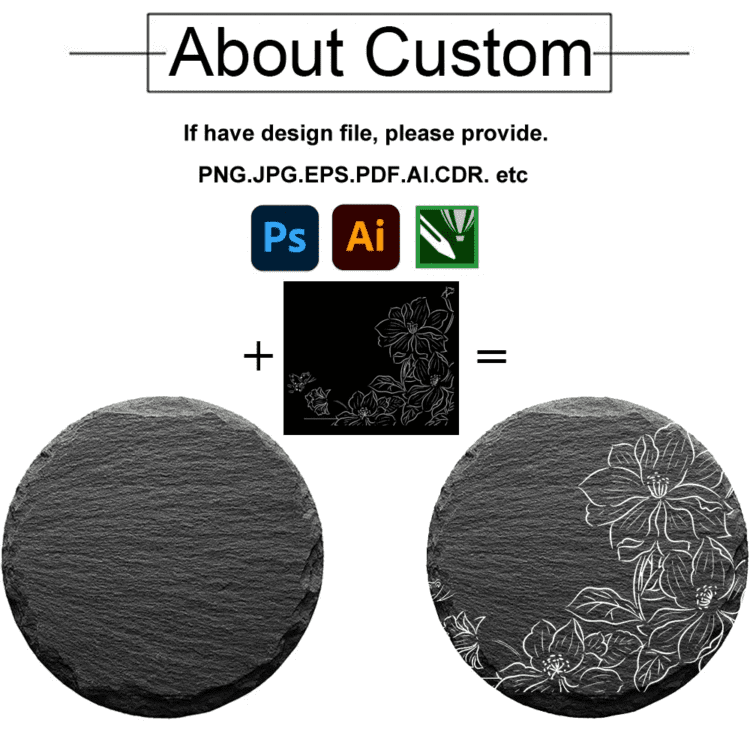 Custom slate coaster