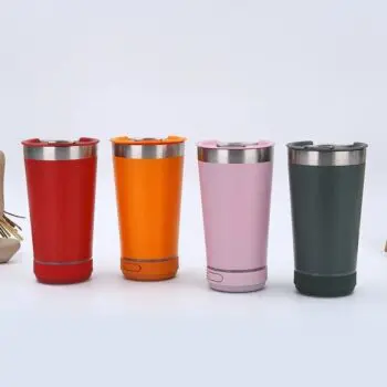Stainless steel bluetooth audio beer mug