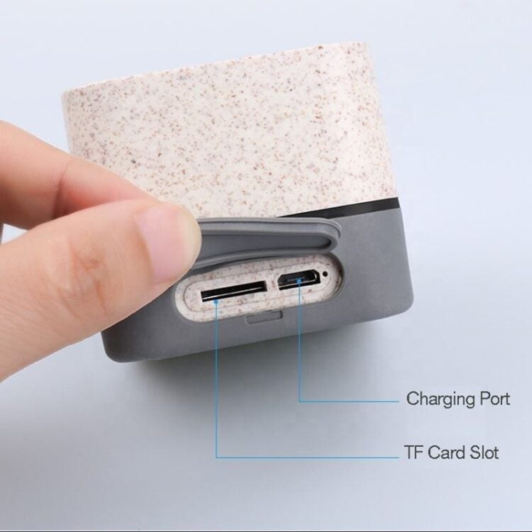 Wheat straw wood wireless speaker