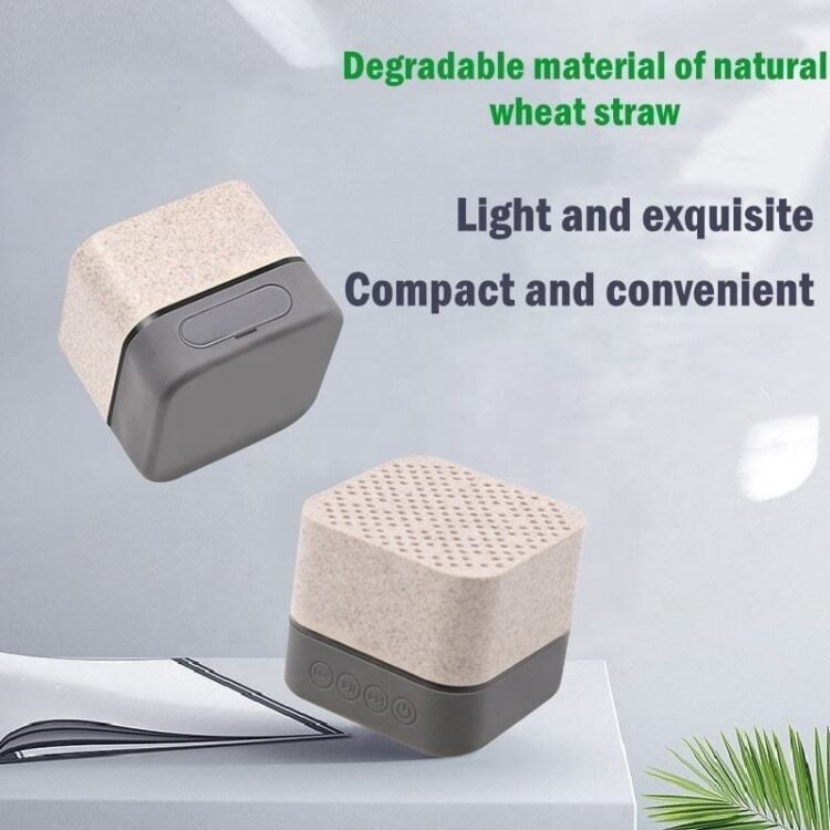 Wheat straw wood wireless speaker