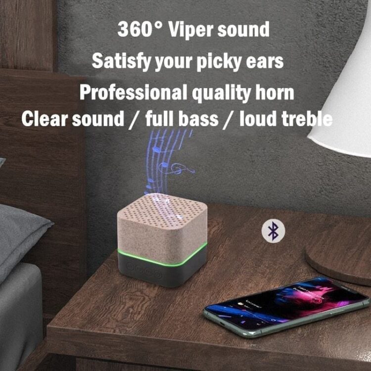 Wheat straw wood wireless speaker