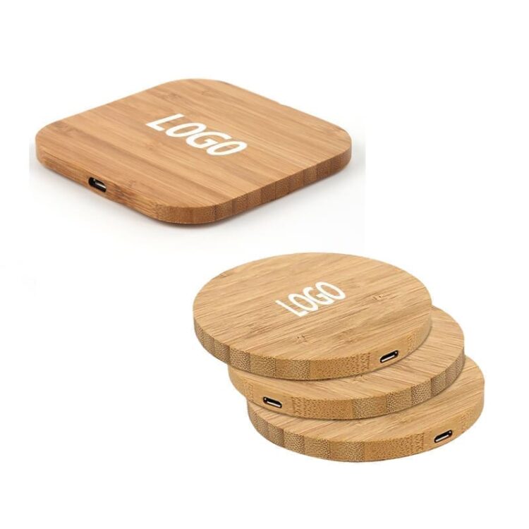 15w fast charging qi bamboo wireless charger