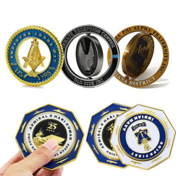 Wholesale enamel collection spinner coins gold brass silver souvenir metal crafts coin personalised custom 3d challenge coin