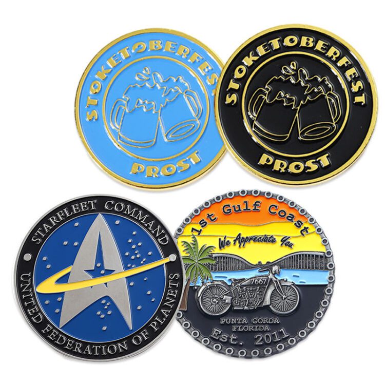 Manufacturer custom coin 3d double side enamel coin collection high quality metal craft souvenir gifts commemorative coins