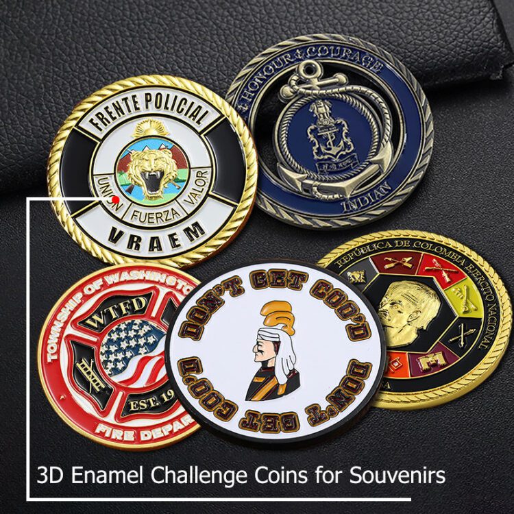 Manufacturer custom coin 3d double side enamel coin collection high quality metal craft souvenir gifts commemorative coins