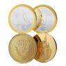 Factory wholesale gold silver plated coin metal custom logo design challenge coin 3d zinc alloy die stamping reverse gold coin