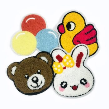 Cartoon towel chenille clothes embroidered patches for kids