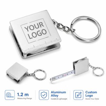 custom logo aluminum mini tape measure 1 2m