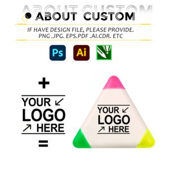 customized logo mini triangle fluorescent pen 1