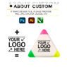 customized logo mini triangle fluorescent pen 1