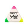 customized logo mini triangle fluorescent pen