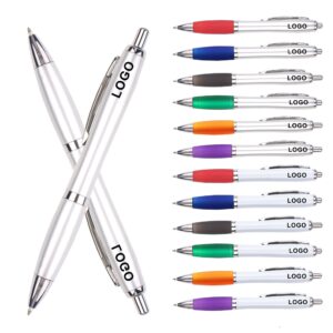 Promotion wholesale rubber cheap plastic ballpen with custom logo for hotel