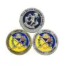 Custom 3d die stamping two tone color zinc alloy metal challenge coin
