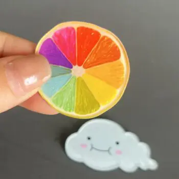 Rainbow cloud heart souvenir acrylic fridge magnet refrigerator