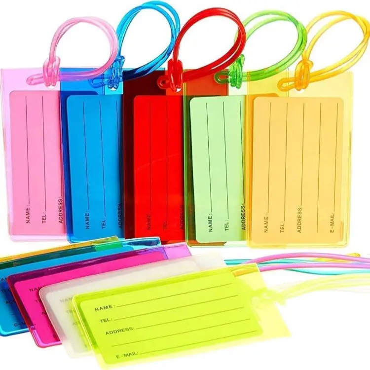 Customized silicone promotional gift bus card set pvc jelly luggage tag