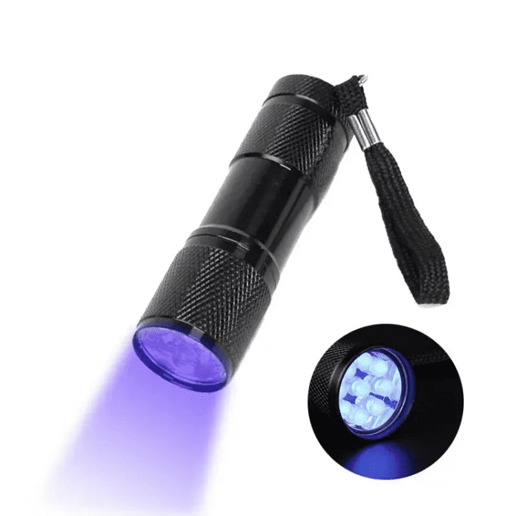 9 led powerful ultraviolet light uv flashlight