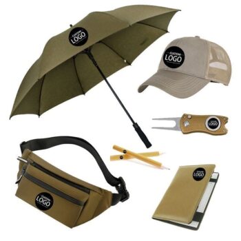 Custom brand promotional gift sets items notebook umbrella hat business promotional product for event