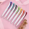 Custom logo plastic swan shape ballpoint pen twist pen promotional ballpoint pen with curved clip