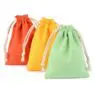 Reusable small pouch custom logo natural cotton dust bag in 8 colors drawstring luxury dust bag for handbags