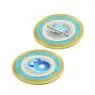 Fashion custom zinc alloy die-cast soft enamel color spray color shiny gold plated challenge coins