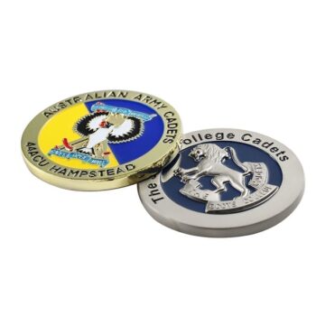 Custom 3d die stamping two tone color zinc alloy metal challenge coin