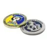 Custom 3d die stamping two tone color zinc alloy metal challenge coin