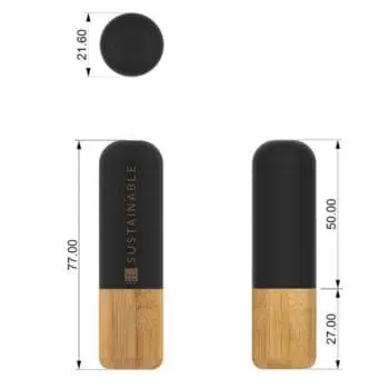 Cosmetics bamboo package packaging biodegradable lip balm tube